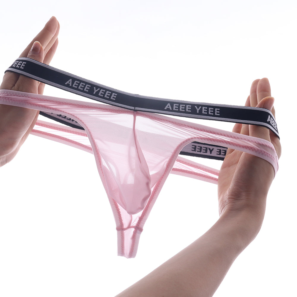 Men's Sheer Ice Silk Thongs - AFL 840
