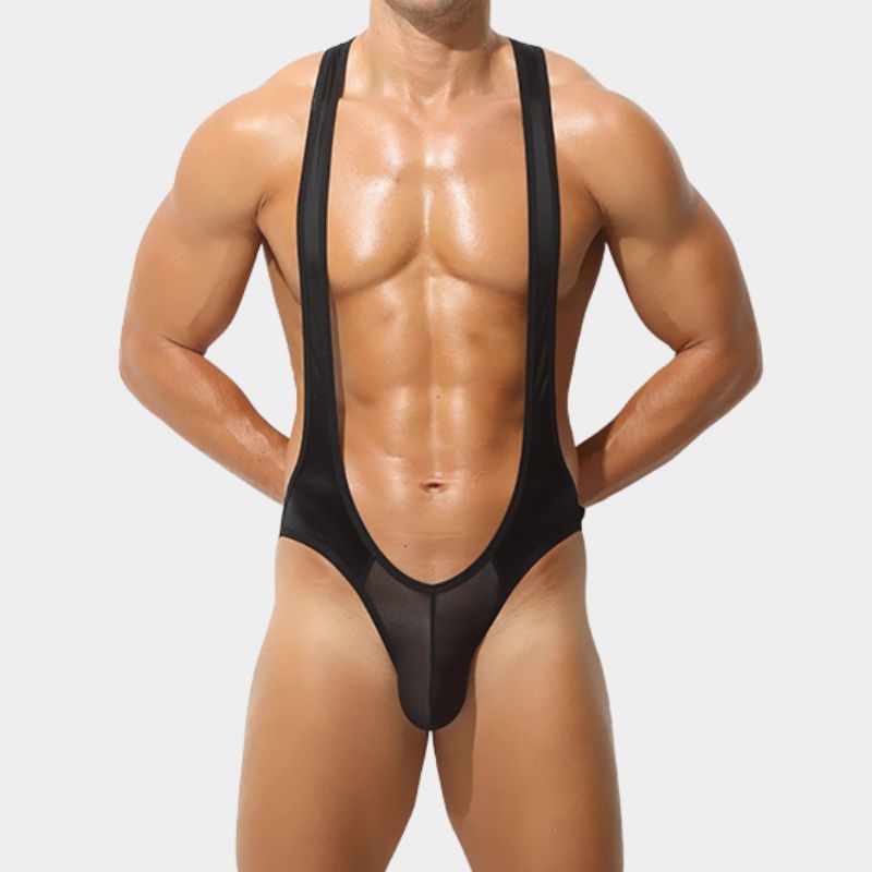 Men's Sheer Ice Silk Bodysuit - AFL 701