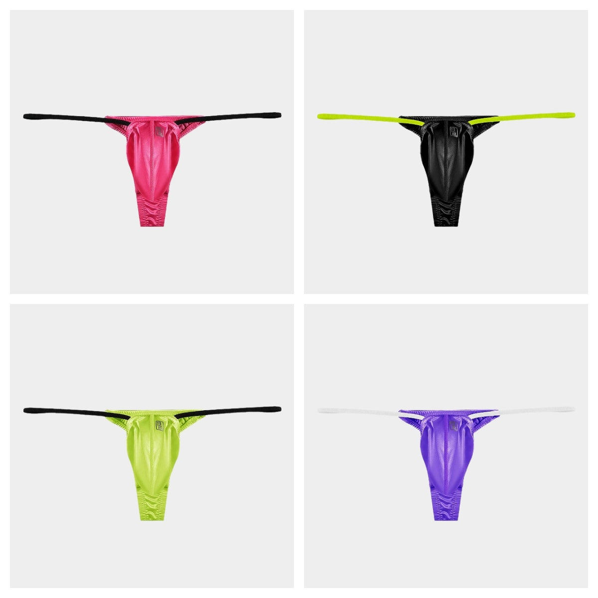 4-Pack Men’s Satin Ice Silk Thongs - AFL 709