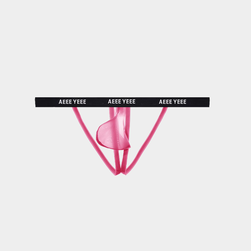 4-Pack Men’s Ultra-Thin Ice Silk Y-String Thongs - AFL 881