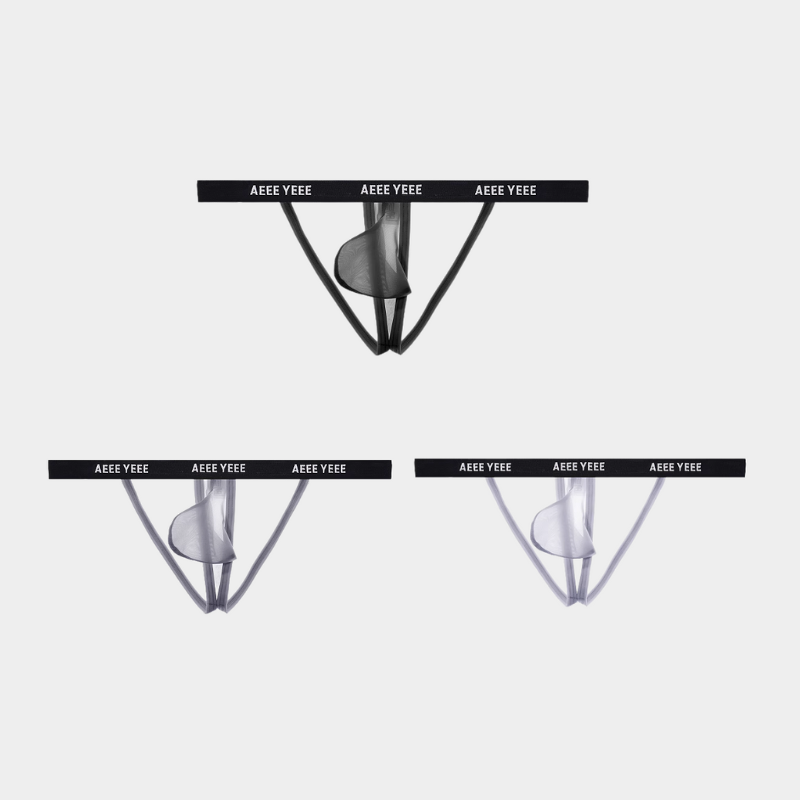 Men’s Ultra-Thin Ice Silk Y-String Thongs - AFL 881