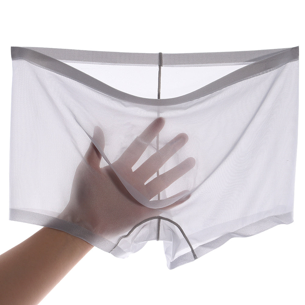 Men's Sheer Ice Silk Trunks with No-Chafe Pouch - AFL 832