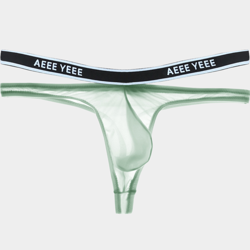 Men's Sheer Ice Silk Thongs - AFL 840