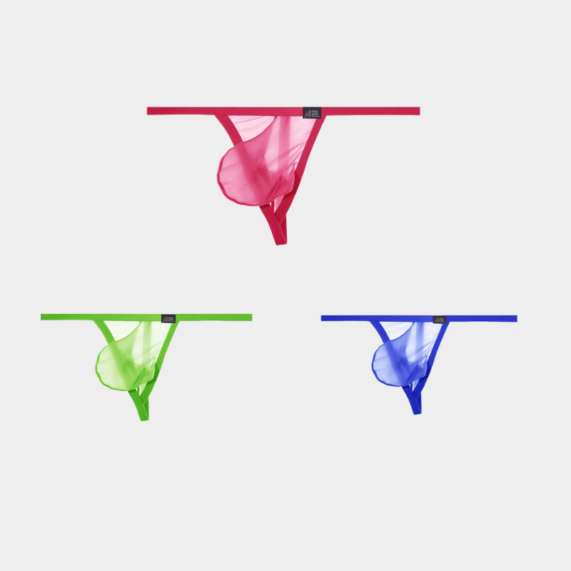 3-Pack Men’s Ultra-Thin Ice Silk G-String Thongs - AFL 871