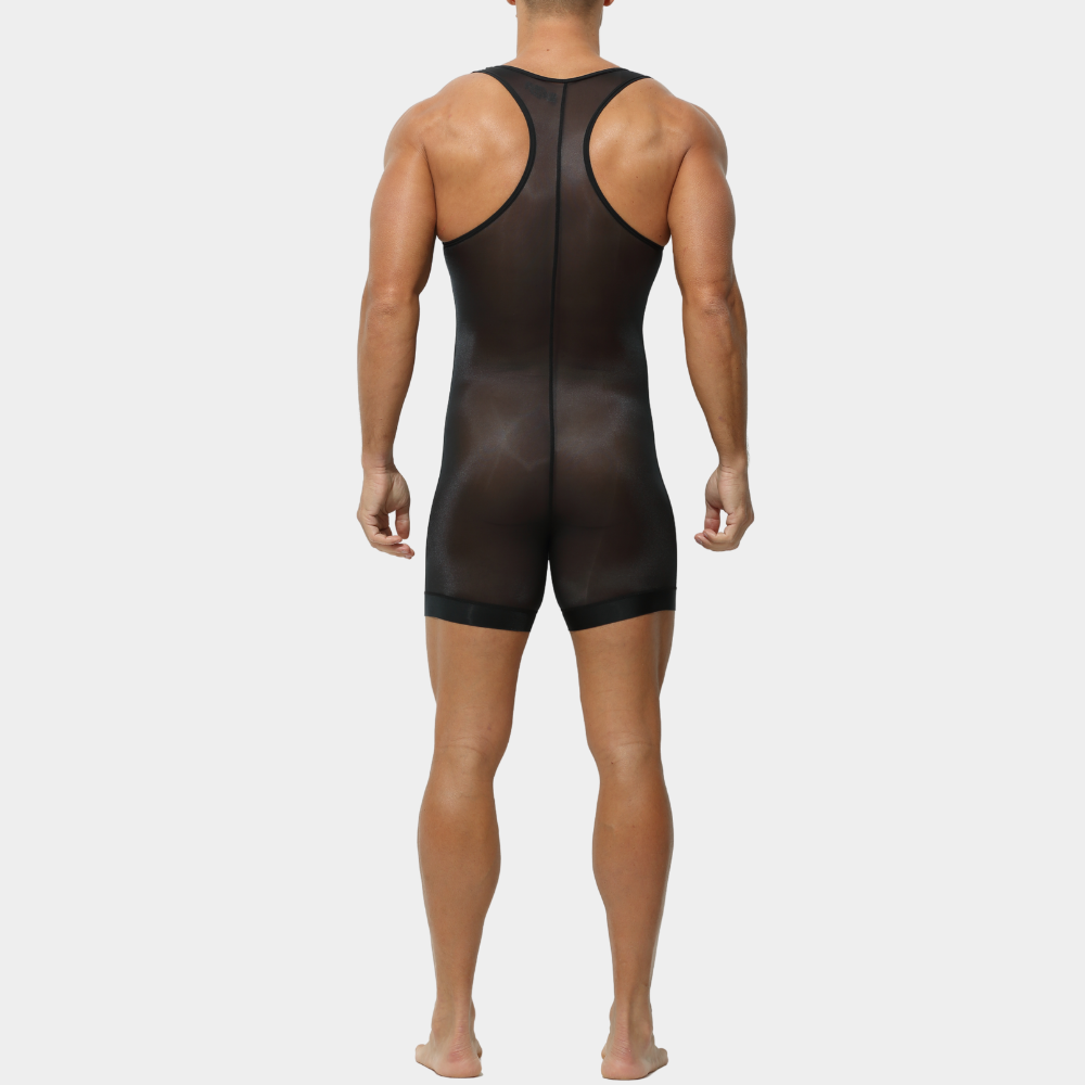 Men's Sheer Ice Silk Bodysuit - AFL 895