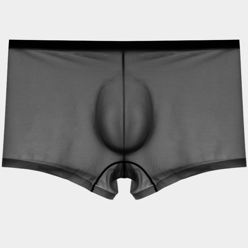 Men's Sheer Ice Silk Trunks with No-Chafe Pouch - AFL 832