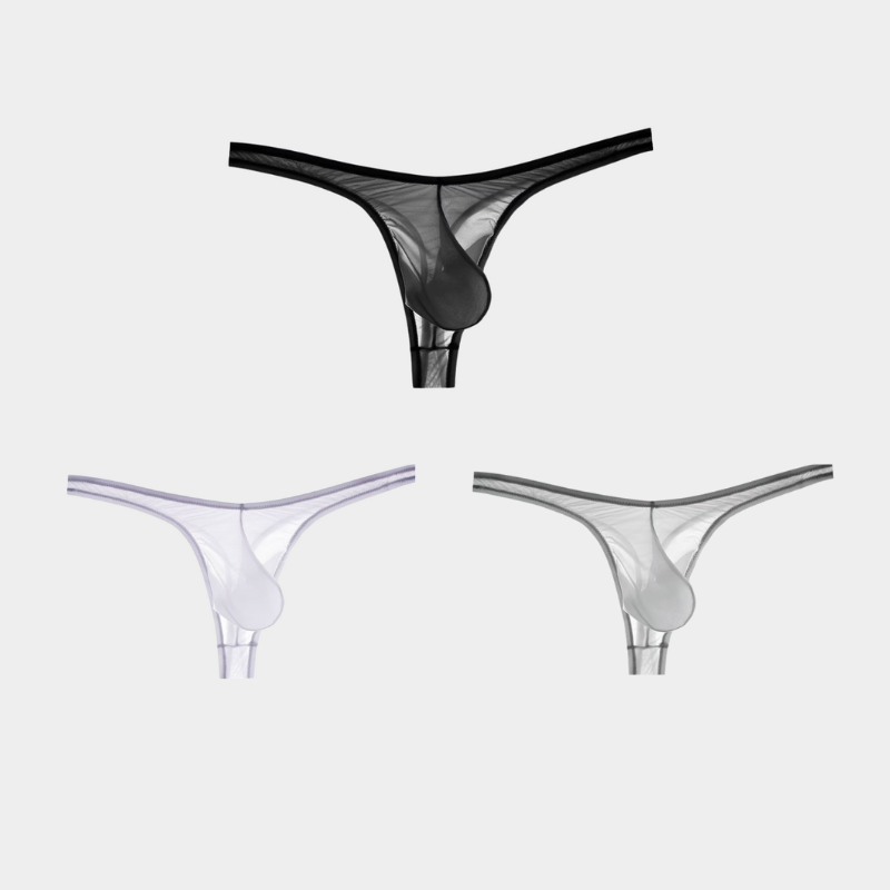 Men's Sheer Ice Silk Thongs - AFL 828