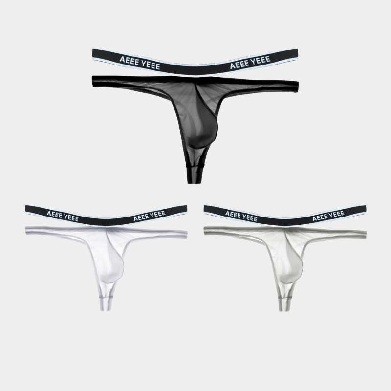 Men's Sheer Ice Silk Thongs - AFL 840