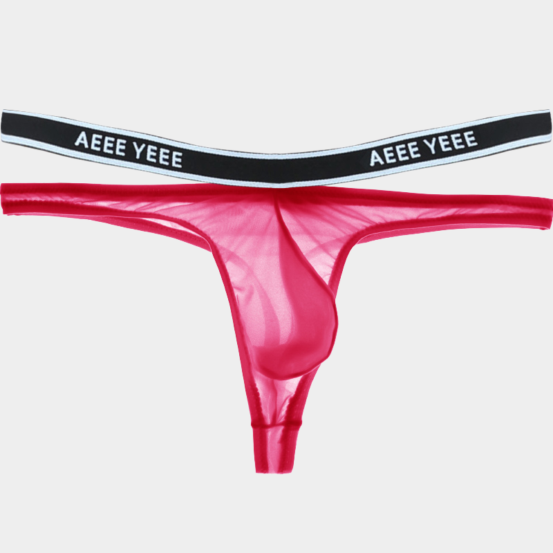 Men's Sheer Ice Silk Thongs - AFL 840