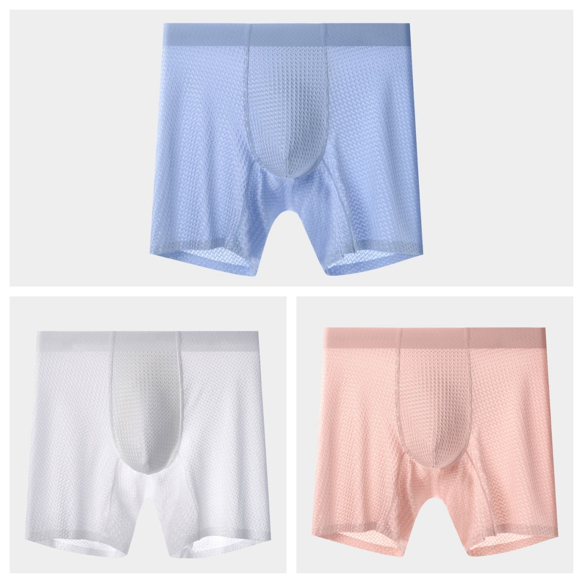 3-Pack Men's Ice Silk Boxer Briefs - M57