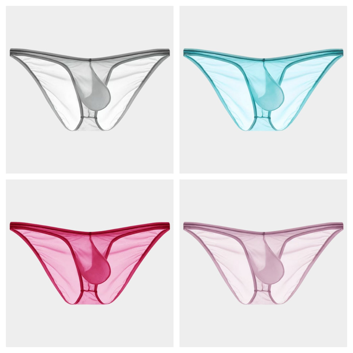 4-Pack Men's Sheer Ice Silk Briefs - AFL 827
