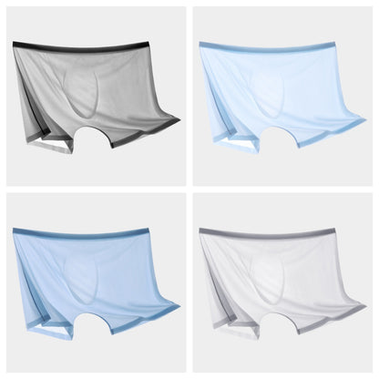 4-Pack Men's Airy Ice Silk Trunks with No-Chafe Pouch - AFL 023PJ