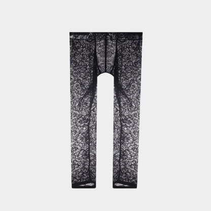 Men’s Sheer Lace Body Contour Leggings - AFL 745
