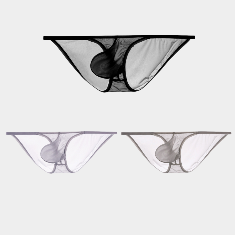 3-Pack Men's Sheer Ice Silk Micro Briefs - AFL 860