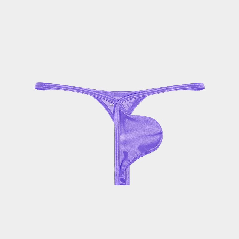 Men's Satin Minimal Pouch Thongs - AFL 703