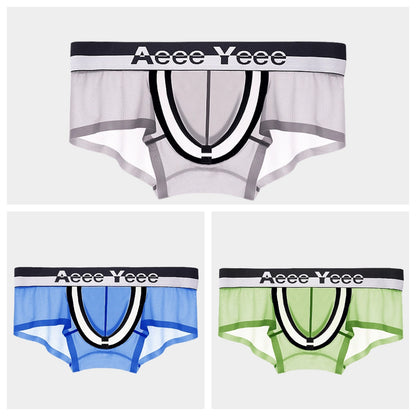 3-Pack Men's Ice Silk Trunks with Snap-Open Pouch - AFL 847