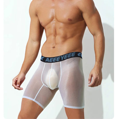 4-Pack Men’s Ultra-Thin Ice Silk Sheer Boxer Briefs - AFL 854