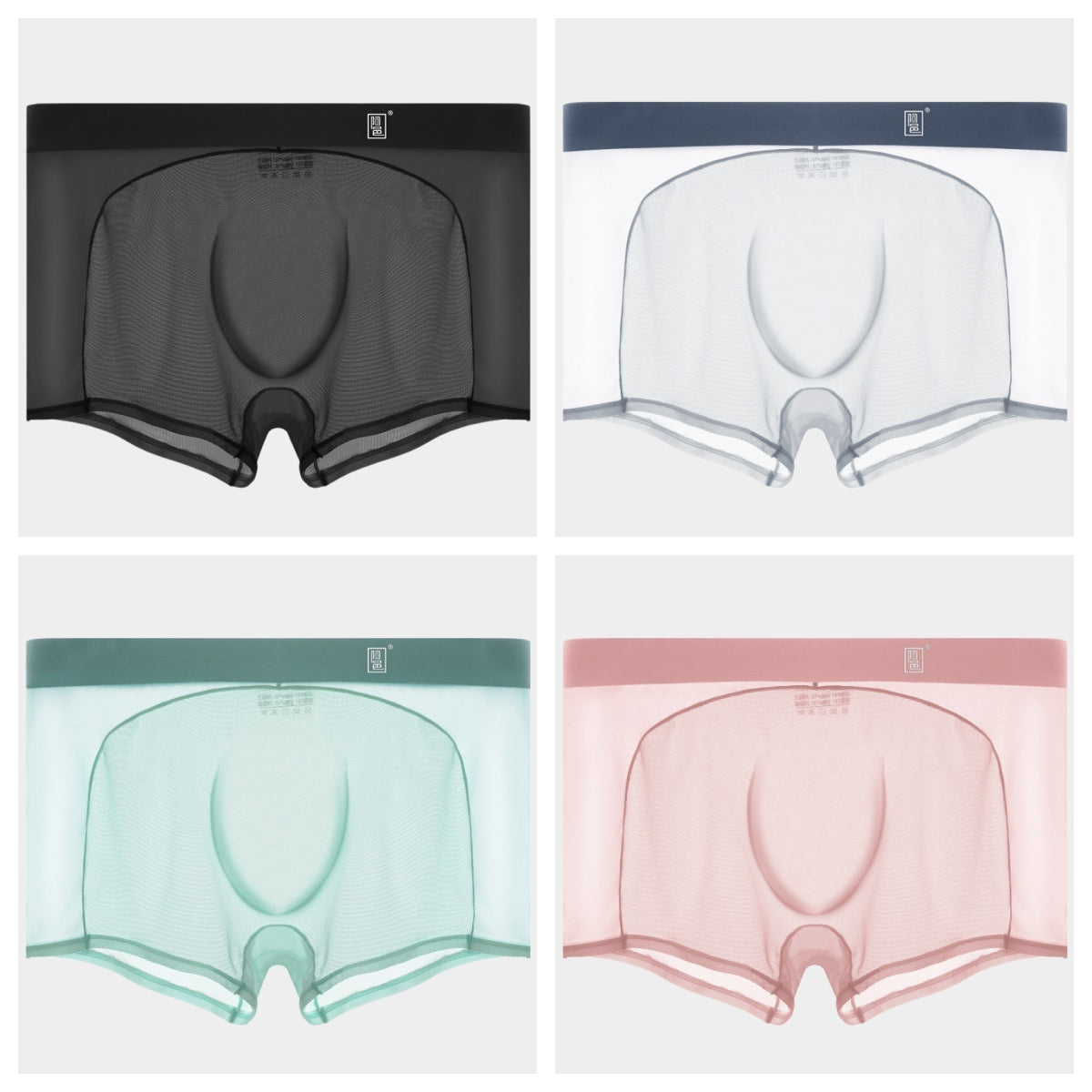 4 -Pack Men's Sheer Power Mesh & Ice Silk Trunks - AFL 1979