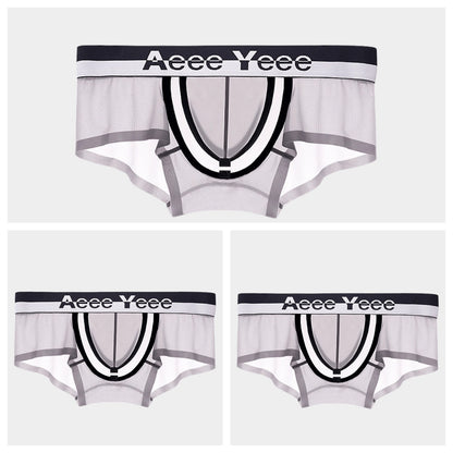 3-Pack Men's Ice Silk Trunks with Snap-Open Pouch - AFL 847