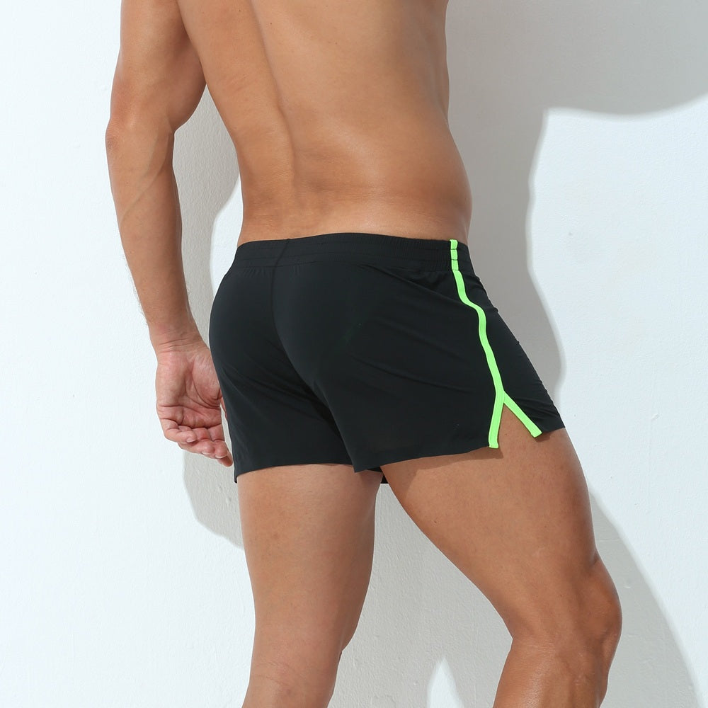 Men's Ice Silk Dual-Layer Brief Shorts - AFL 814