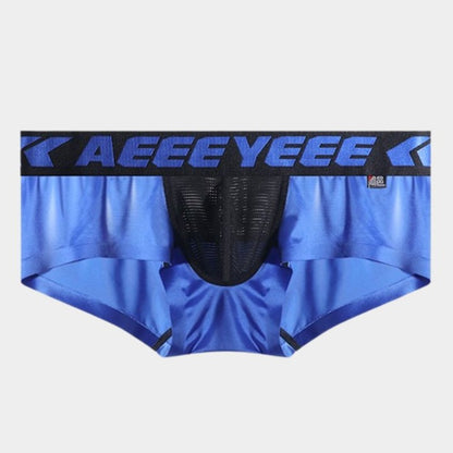 4-Pack Men’s Mesh-Panel Satin Ice Silk Short Trunks - AFL 743