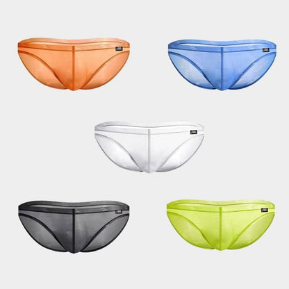 3-Pack Men’s Semi-Sheer Jacquard Ice Silk Briefs - AFL 2013