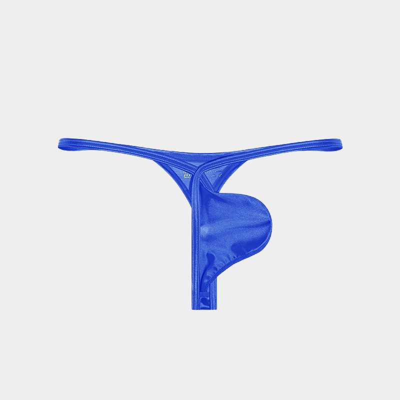 Men's Satin Minimal Pouch Thongs - AFL 703