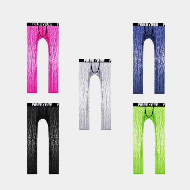 Men's Low-Rise Jacquard Ice Silk Leggings - AFL 2009