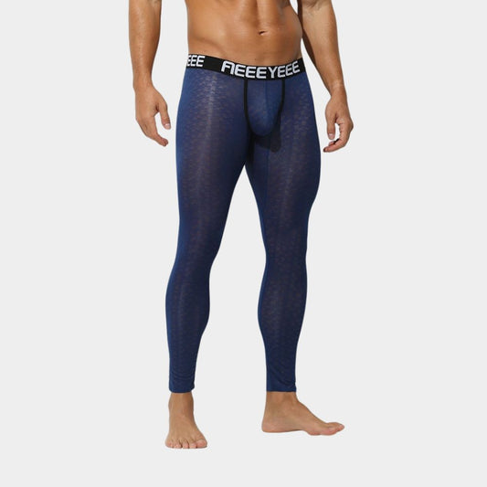 Men's Low-Rise Jacquard Ice Silk Leggings - AFL 2009