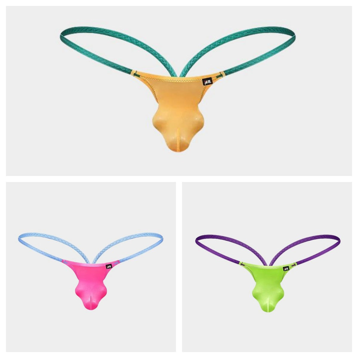 3-Pack Men’s Hi-Stretch Ice-Silk Thongs - AFL 608