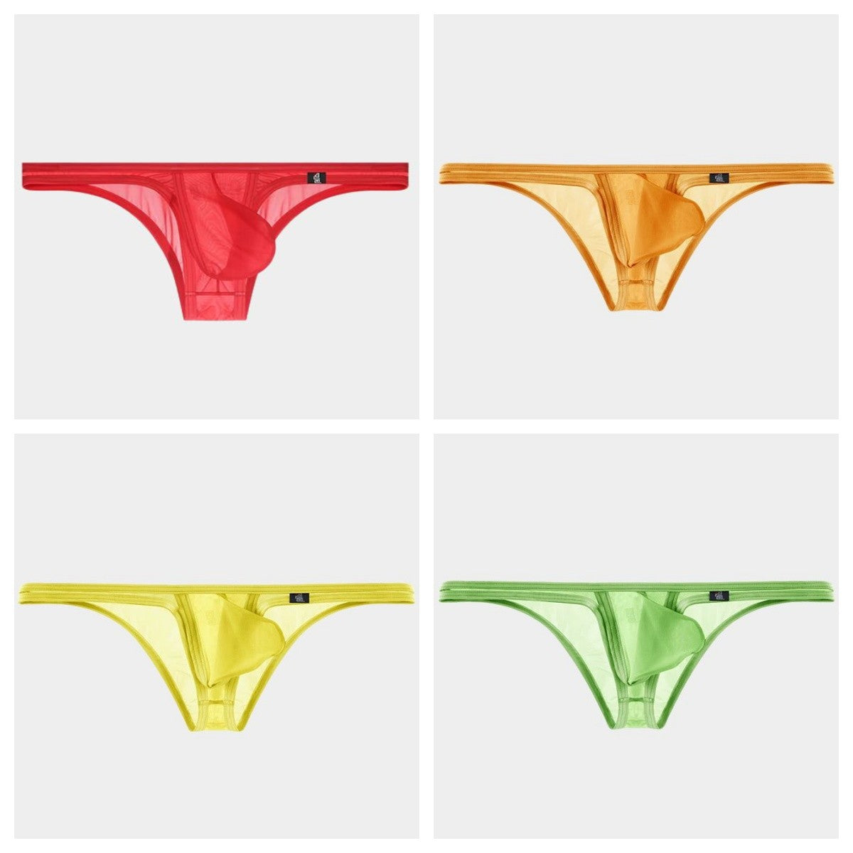 4-Pack Men's Sheer Ice Silk Micro Briefs - AFL 856