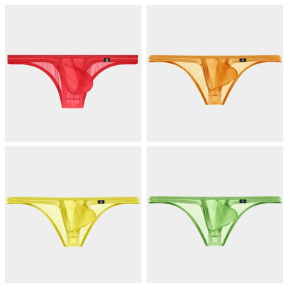 4-Pack Men's Sheer Ice Silk Micro Briefs - AFL 856