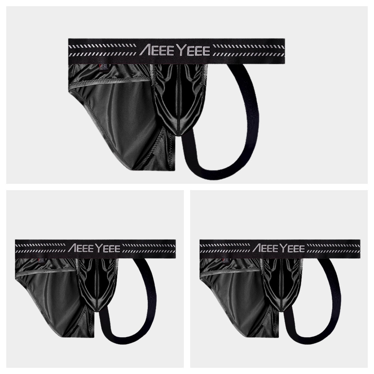 3-Pack Men’s Asymmetric Ice Silk Thong Brief – AFL 714