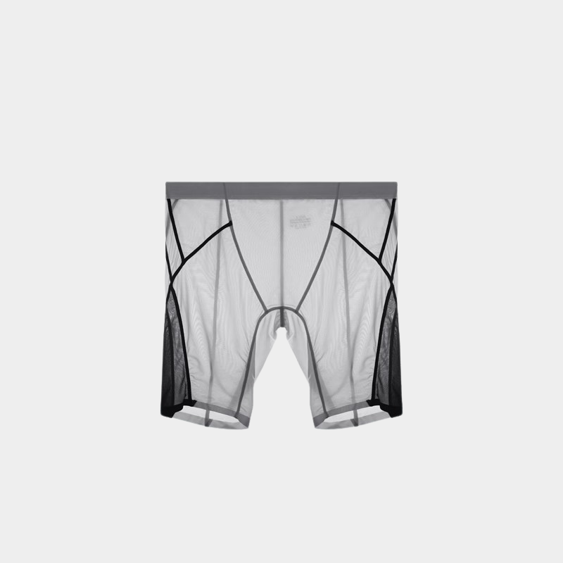 Men’s Sheer Ice Silk Color-Block Boxer Briefs - AFL 845