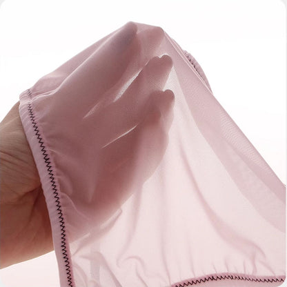 4-Pack Men's Ultra-Thin Ice Silk Briefs with Dual Elastic Side Straps - AFL 891