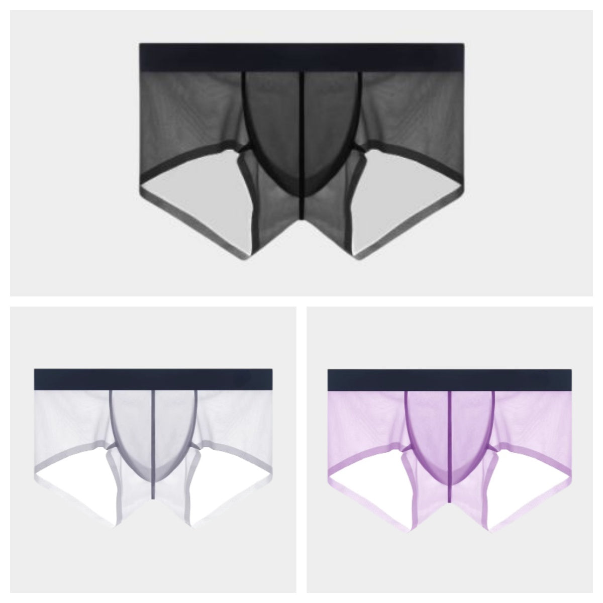 3-Pack Men's Sheer Ice Silk Short Trunks - AFL 826