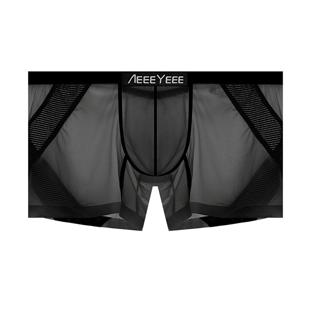 3-Pack Men’s Sheer Ice Silk Trunks with Breathable Mesh Sides and Rear Cutout - AFL 716