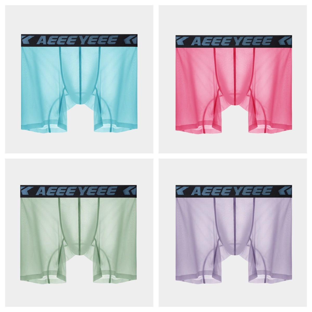 AFL 854 - 4-Pack Men’s Ultra-Thin Ice Silk Sheer Boxer Briefs