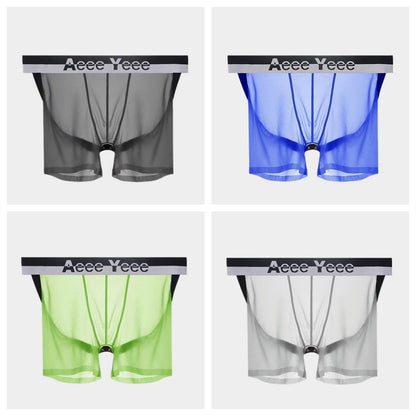4-Pack Men’s Ultra-Thin Ice Silk Open-Back Boxer Briefs - AFL 851