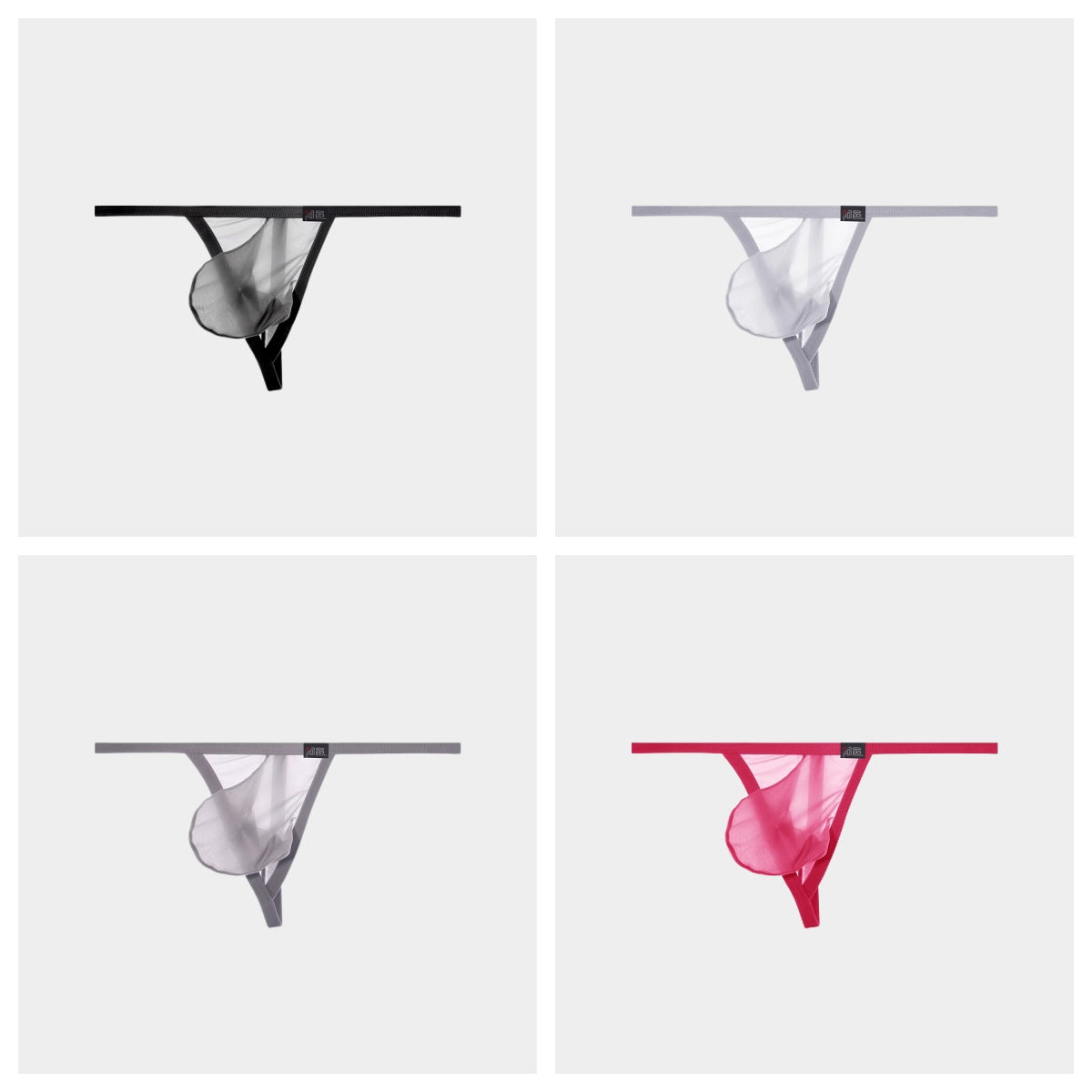 4-Pack Men’s Ultra-Thin Ice Silk G-String Thongs - AFL 871