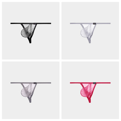 4-Pack Men’s Ultra-Thin Ice Silk G-String Thongs - AFL 871