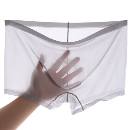 Men's Sheer Ice Silk Trunks with No-Chafe Pouch - AFL 832