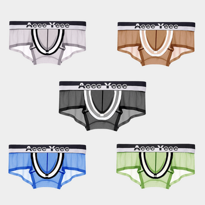 3-Pack Men's Ice Silk Trunks with Snap-Open Pouch - AFL 847