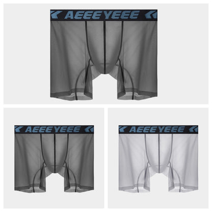 3-Pack Men’s Ultra-Thin Ice Silk Sheer Boxer Briefs - AFL 854