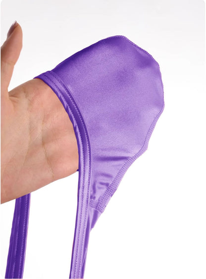 Men's Satin Minimal Pouch Thongs - AFL 703