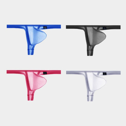 4-Pack Men's Sheer Ice Silk Thongs - AFL 855