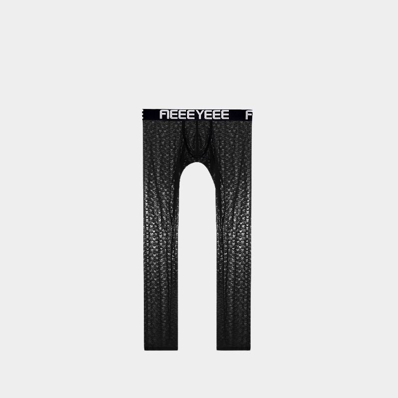 Men's Low-Rise Jacquard Ice Silk Leggings - AFL 2009