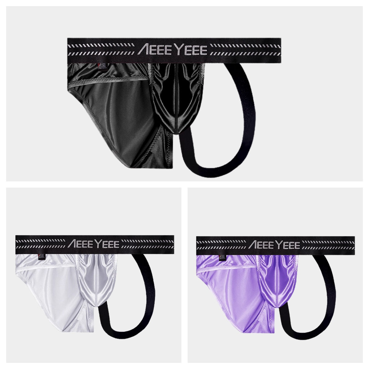 3-Pack Men’s Asymmetric Ice Silk Thong Brief – AFL 714