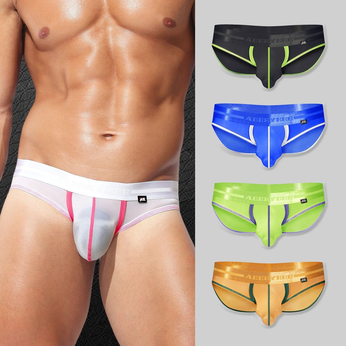 3-Pack Men's Ice Silk Briefs - AFL 611