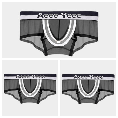 3-Pack Men's Ice Silk Trunks with Snap-Open Pouch - AFL 847